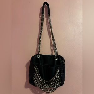 Zara leather chain bag.